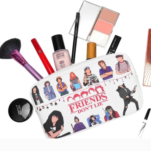 Stranger Things Makeup Bag White Friends Don't Lie - Picture 5 of 7